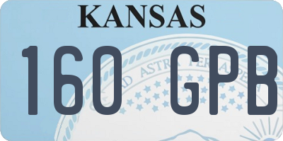 KS license plate 160GPB