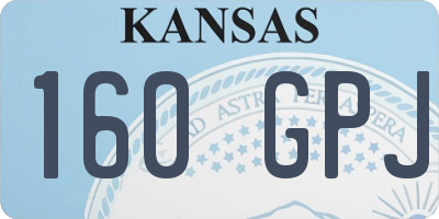 KS license plate 160GPJ