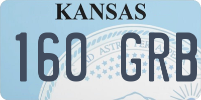KS license plate 160GRB