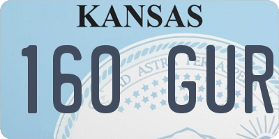 KS license plate 160GUR