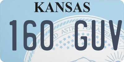KS license plate 160GUV