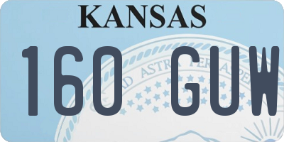 KS license plate 160GUW