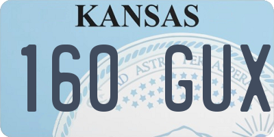 KS license plate 160GUX