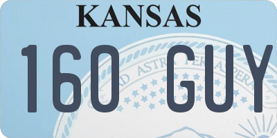 KS license plate 160GUY