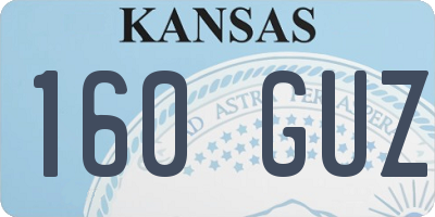 KS license plate 160GUZ