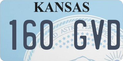 KS license plate 160GVD