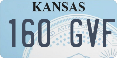 KS license plate 160GVF
