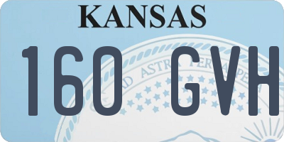 KS license plate 160GVH