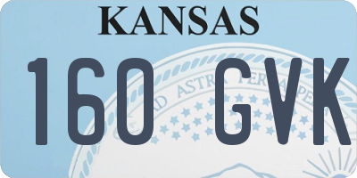 KS license plate 160GVK