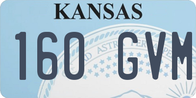 KS license plate 160GVM
