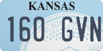 KS license plate 160GVN