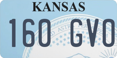 KS license plate 160GVO
