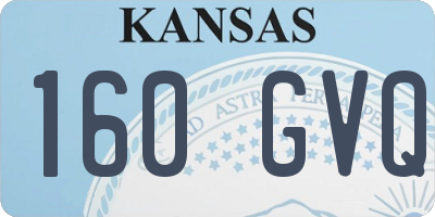 KS license plate 160GVQ