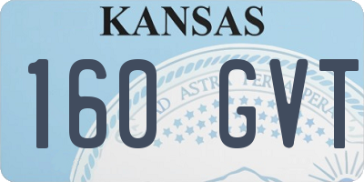 KS license plate 160GVT
