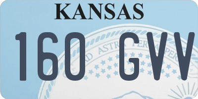 KS license plate 160GVV