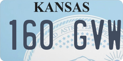 KS license plate 160GVW