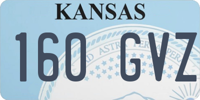 KS license plate 160GVZ