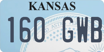 KS license plate 160GWB