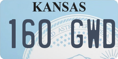 KS license plate 160GWD