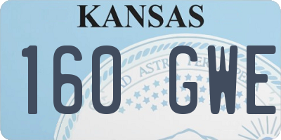 KS license plate 160GWE