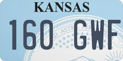 KS license plate 160GWF
