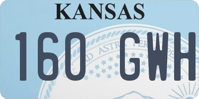 KS license plate 160GWH