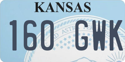 KS license plate 160GWK