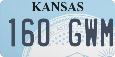 KS license plate 160GWM