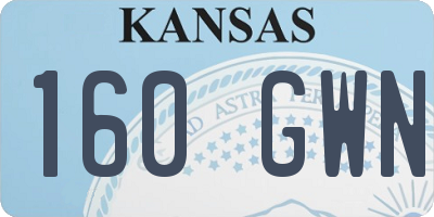 KS license plate 160GWN