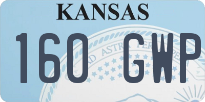 KS license plate 160GWP