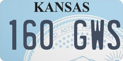 KS license plate 160GWS