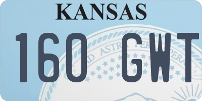 KS license plate 160GWT