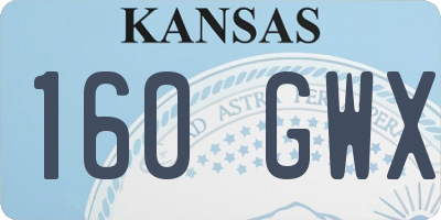 KS license plate 160GWX