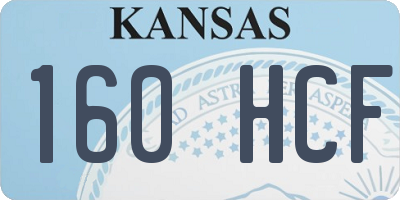 KS license plate 160HCF