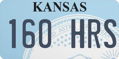 KS license plate 160HRS