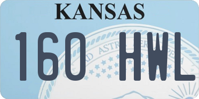 KS license plate 160HWL