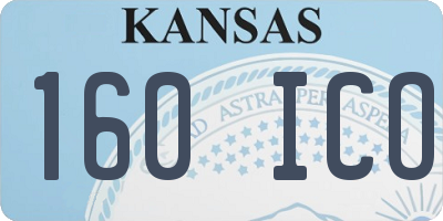 KS license plate 160ICO