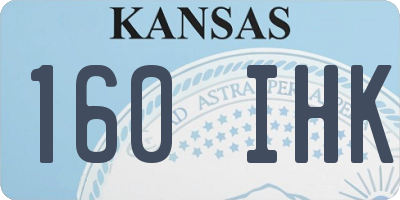 KS license plate 160IHK