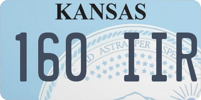 KS license plate 160IIR
