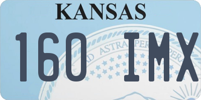 KS license plate 160IMX