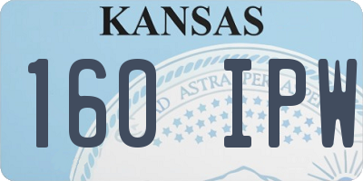 KS license plate 160IPW