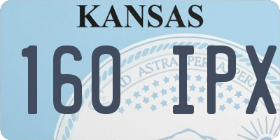 KS license plate 160IPX
