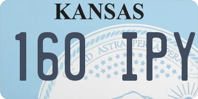 KS license plate 160IPY