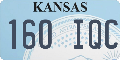 KS license plate 160IQC