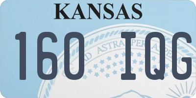 KS license plate 160IQG