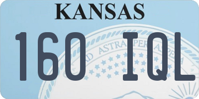 KS license plate 160IQL