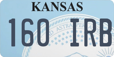 KS license plate 160IRB