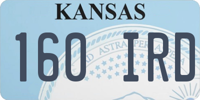 KS license plate 160IRD