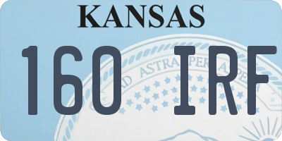 KS license plate 160IRF