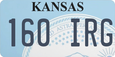 KS license plate 160IRG